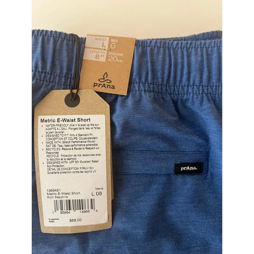PrAna Metric E-Waist Pull-On Board Shorts